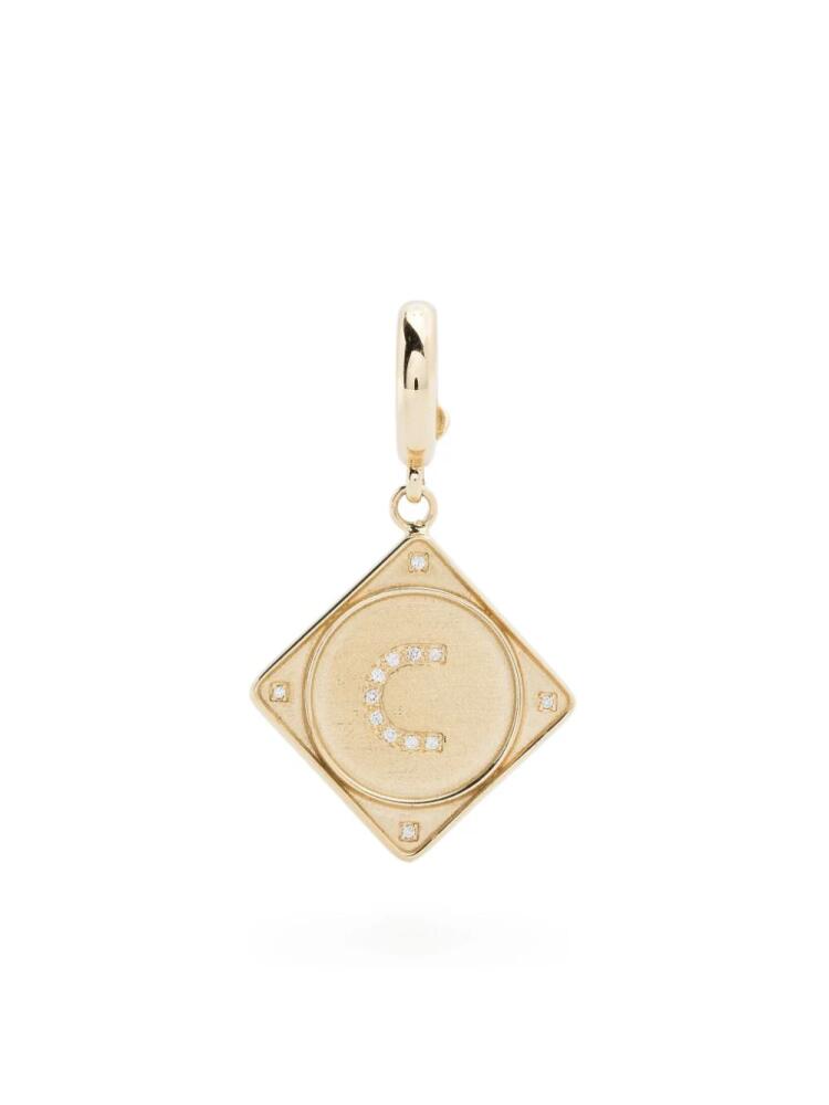 Lauren Rubinski Mono Bruno Letter pendant - Gold Cover