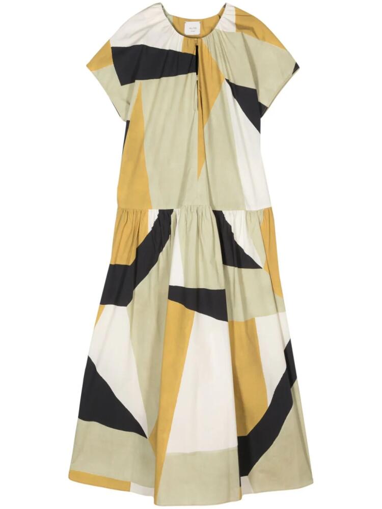 Alysi geometric-print maxi dress - Green Cover