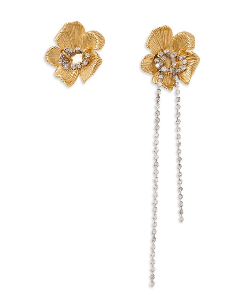 Maje Rhinestone Flower Mismatch Earrings Cover