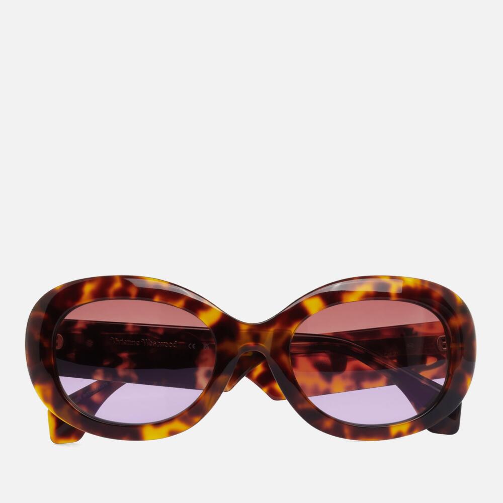 Vivienne Westwood The Vivienne Acetate Oval-Frame Sunglasses Cover