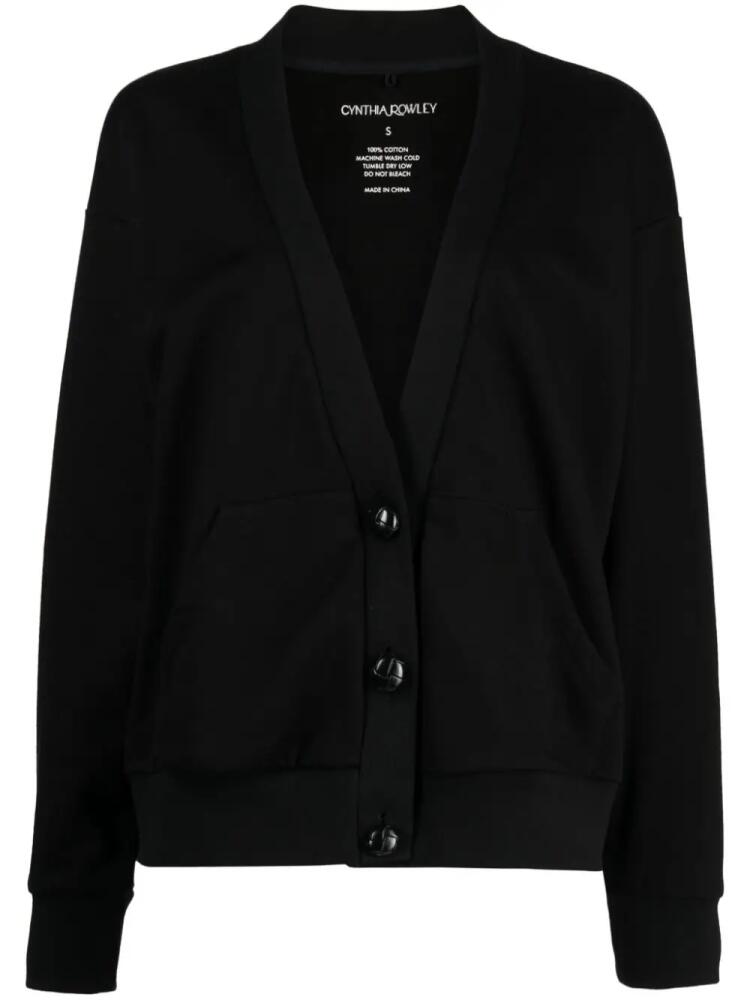 Cynthia Rowley V-neck cotton cardigan - Black Cover