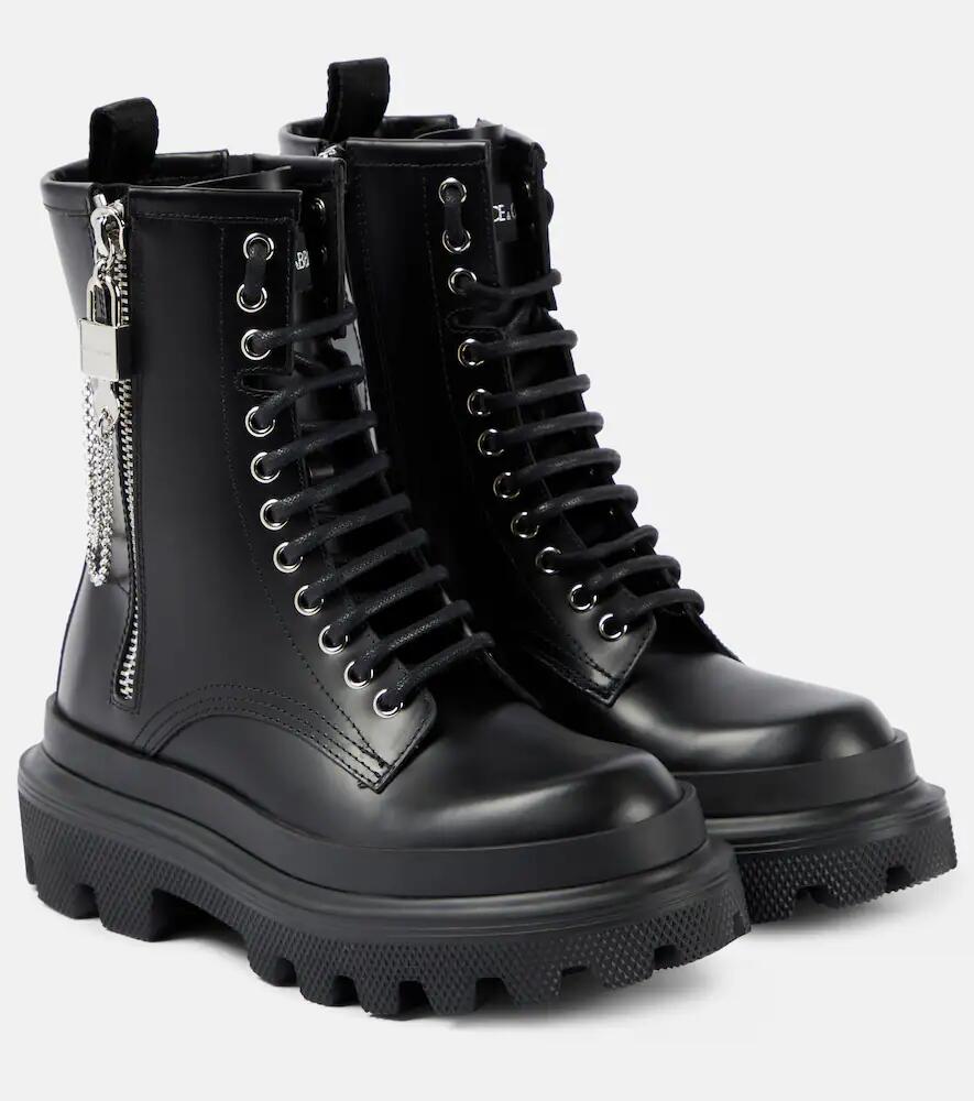 Dolce & Gabbana Leather combat boots Cover