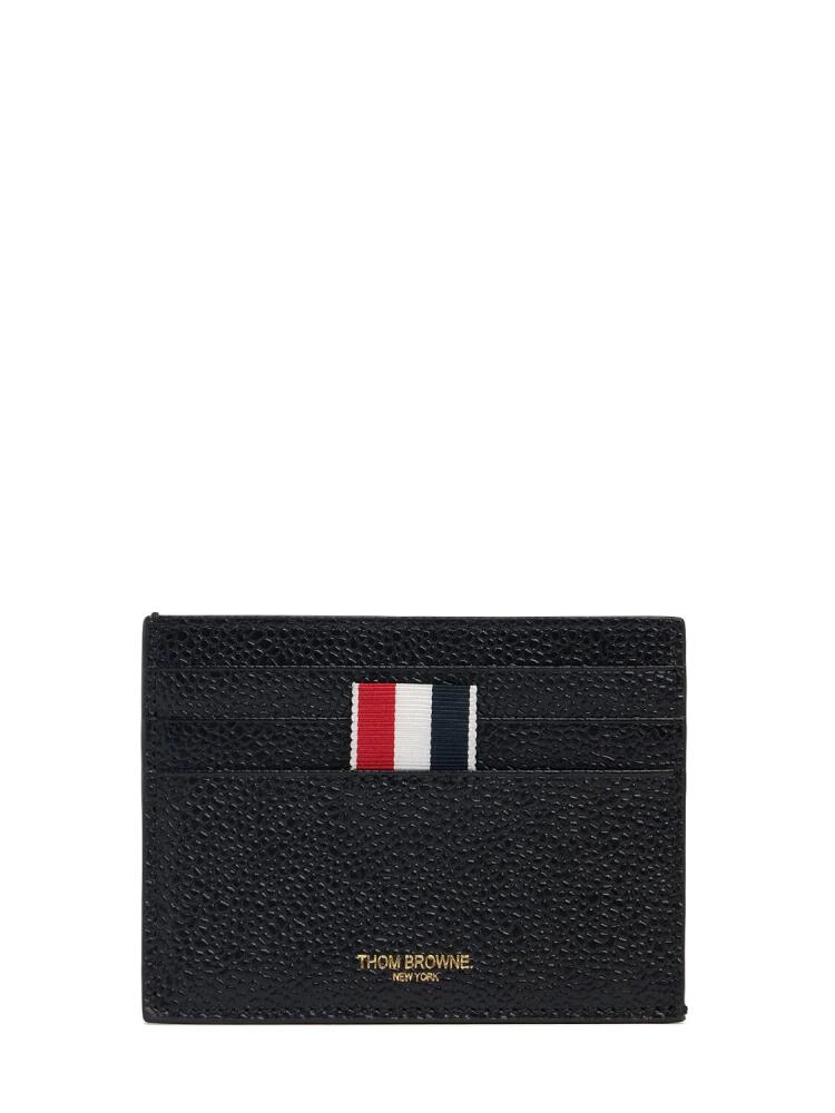 THOM BROWNE Pebble Leather Credit Card Holder Cover