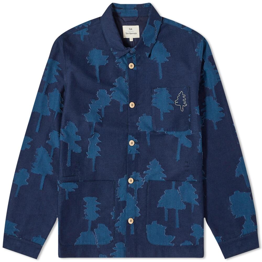 Folk Men's Jacquard Assembly Jacket in Navy Cover