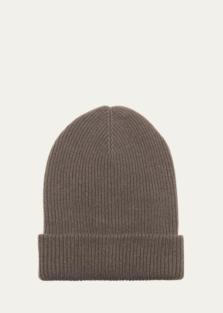 The Elder Statesman Men's Cashmere Rib-Knit Beanie Hat Cover