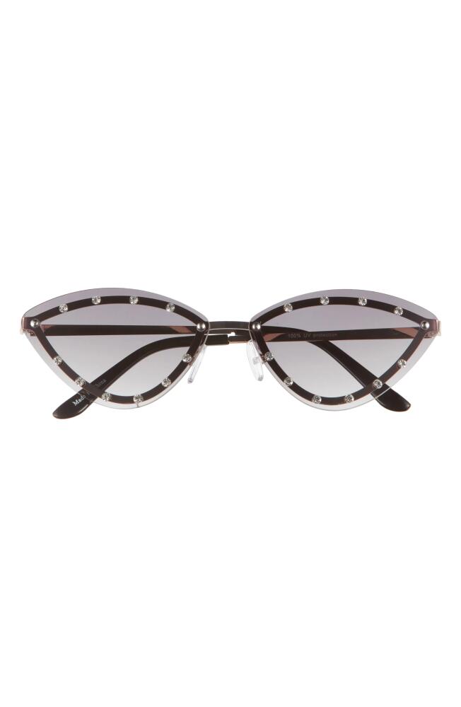 BP. Studded Rimless Cat Eye Sunglasses in Gold- Black Cover