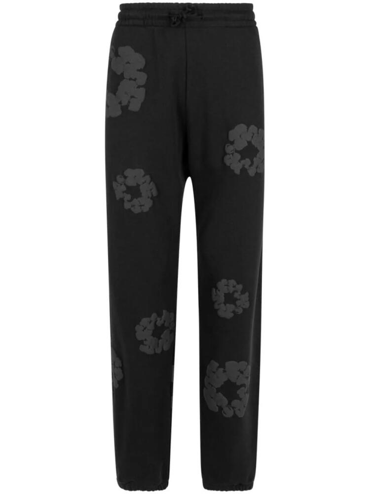 Denim Tears Cotton Wreath-print track pants - Black Cover