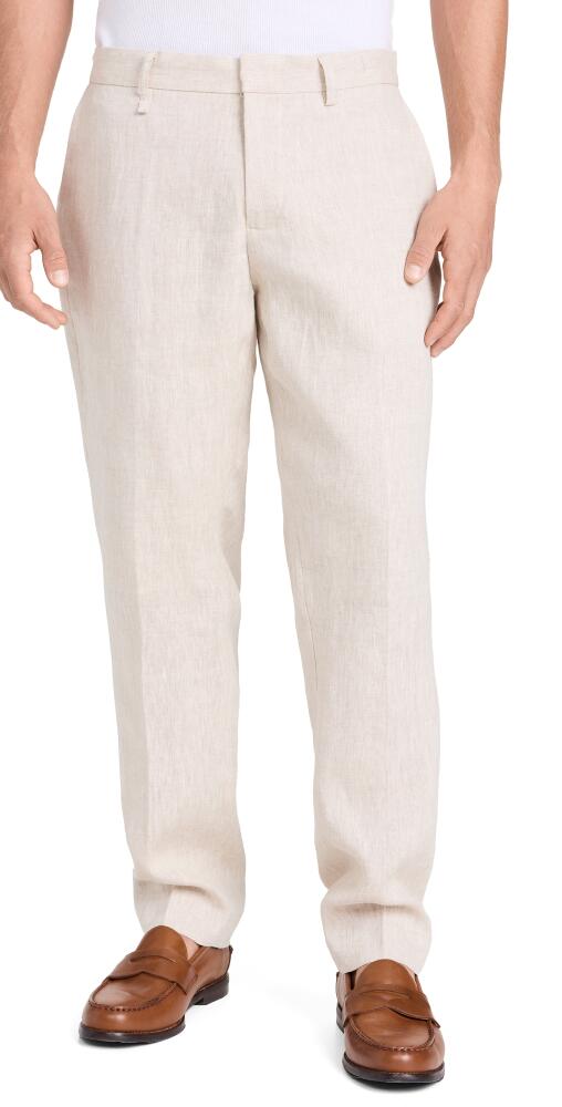 Wax London Alp Smart Linen Trousers Natural Cover