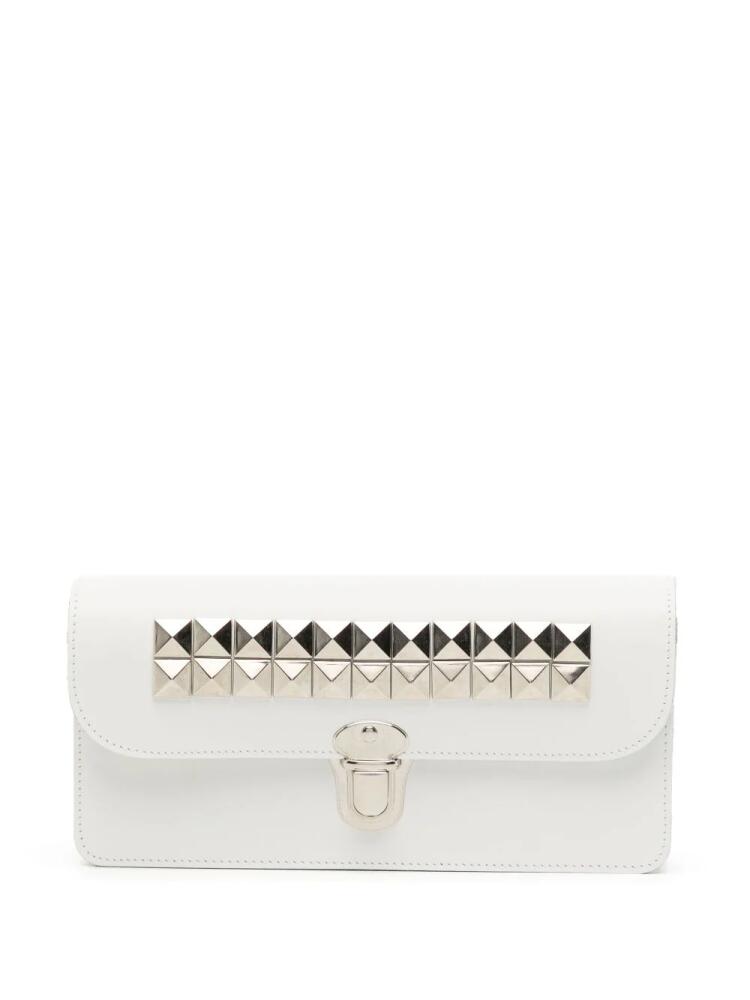 Comme Des Garçons Wallet stud-embellished leather wallet - White Cover