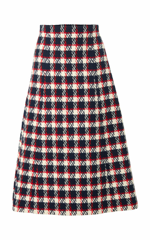 Carolina Herrera - Patterened Cotton-Blend A-Line Midi Skirt - Multi Cover