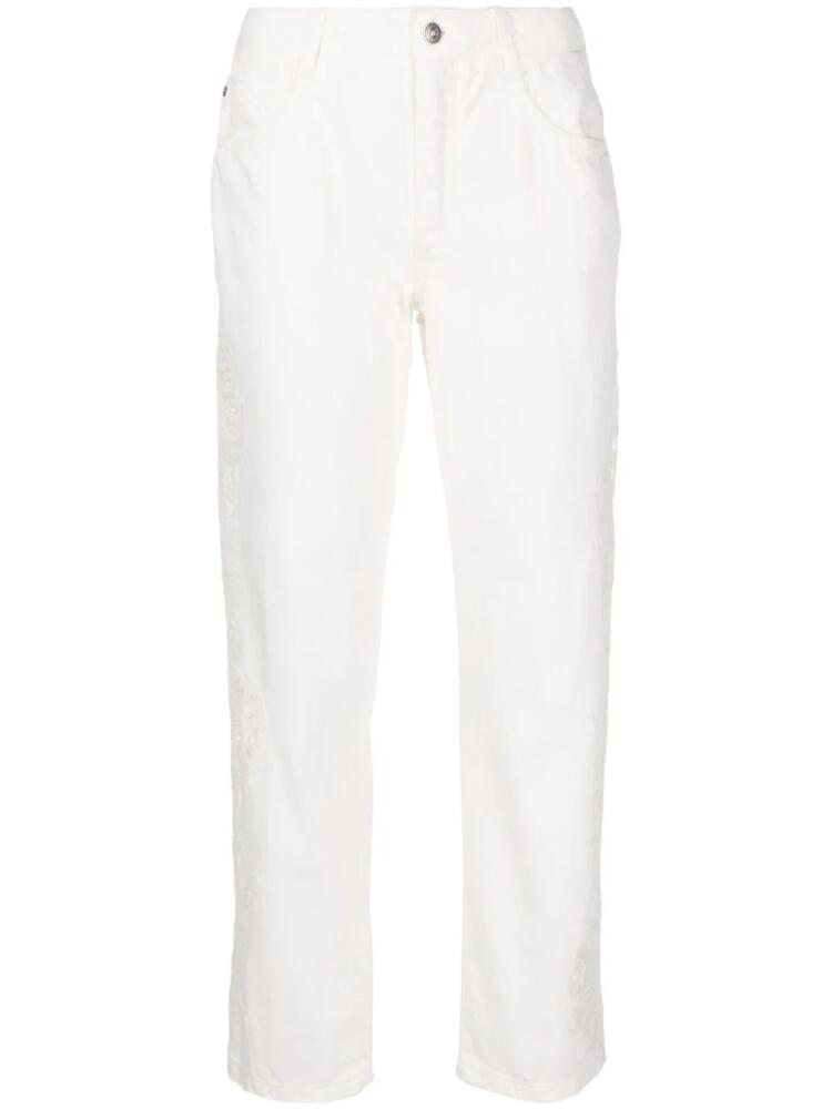 Ermanno Scervino boyfriend cotton trousers - White Cover