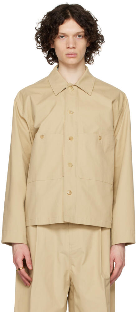 LE17SEPTEMBRE Beige Patch Pocket Jacket Cover