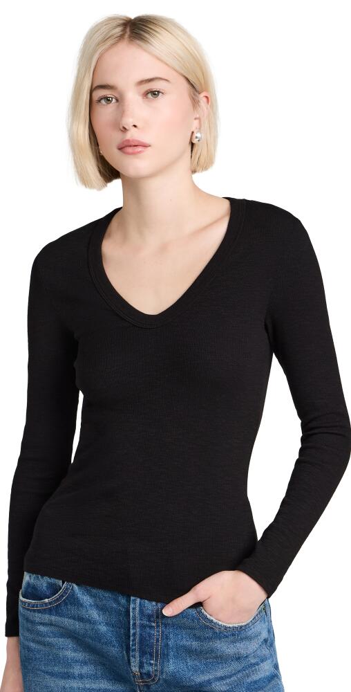 Enza Costa Textured Rib Top Black Cover