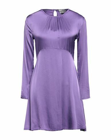 Berna Woman Mini dress Purple Viscose, Elastane Cover