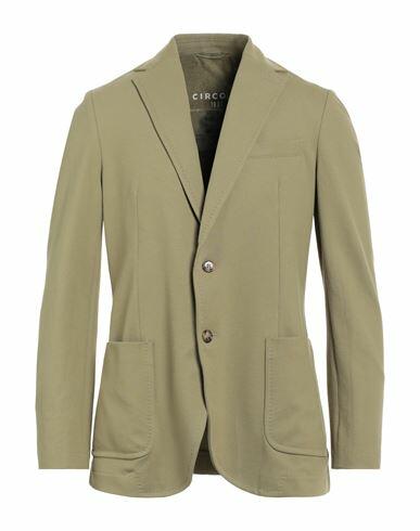 Circolo 1901 Man Blazer Sage green Cotton, Elastane Cover