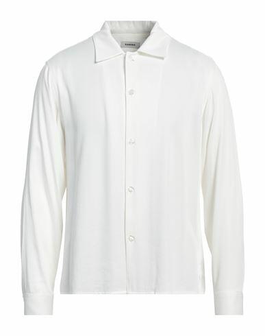 Sandro Man Shirt White Acetate, Viscose Cover