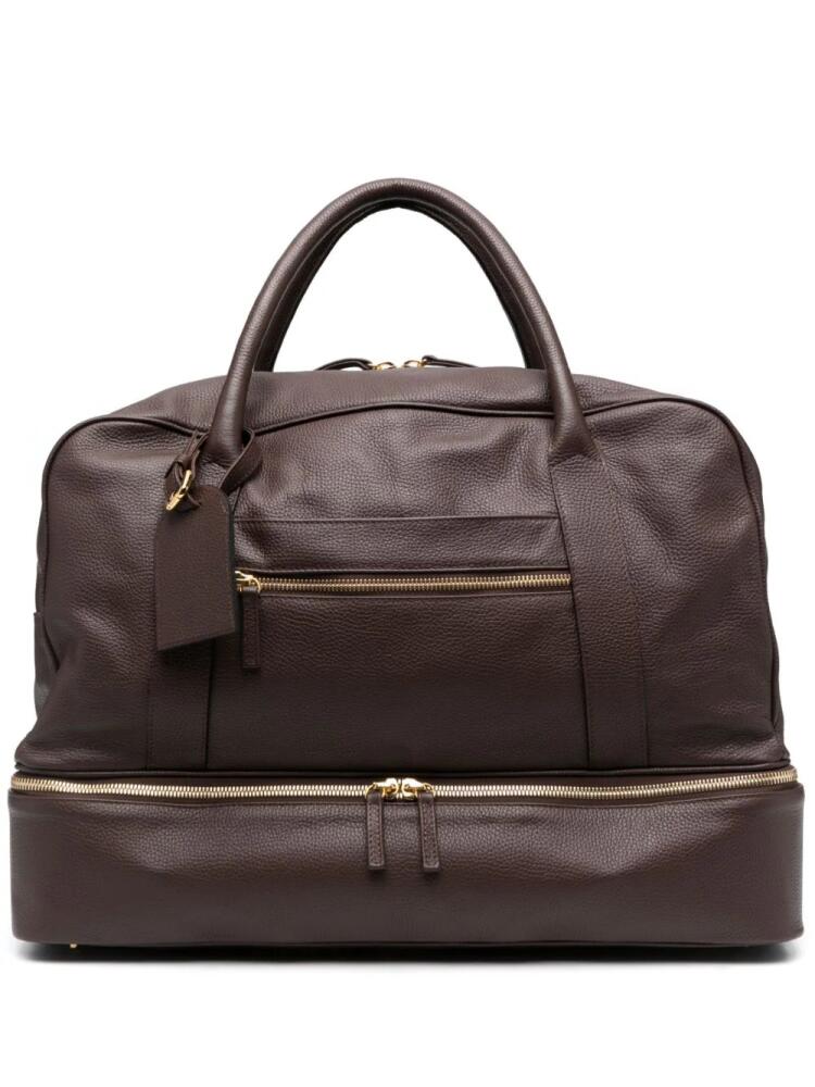 Eleventy pebbled leather holdall - Brown Cover