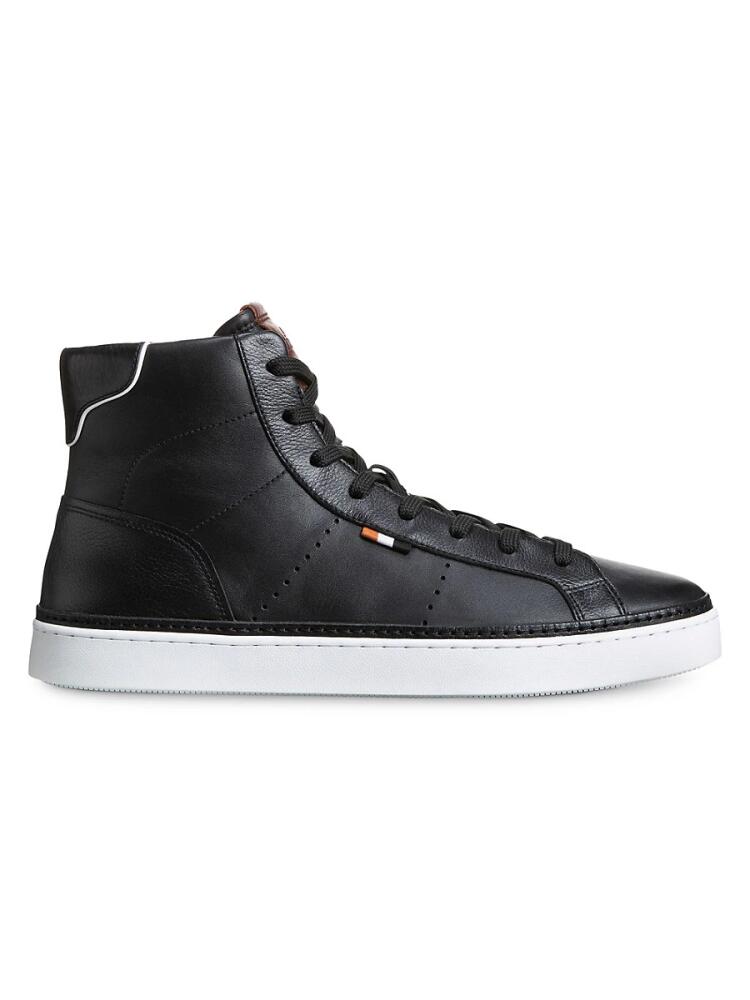 Allen Edmonds Men's Alpha High Top Leather Sneakers - Black Cover