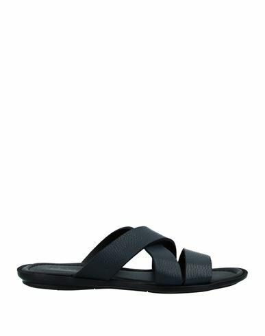 Doucal's Man Sandals Midnight blue Soft Leather Cover