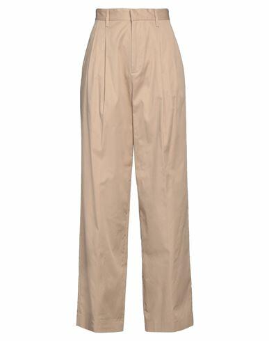 Pence Woman Pants Beige Cotton, Elastane Cover