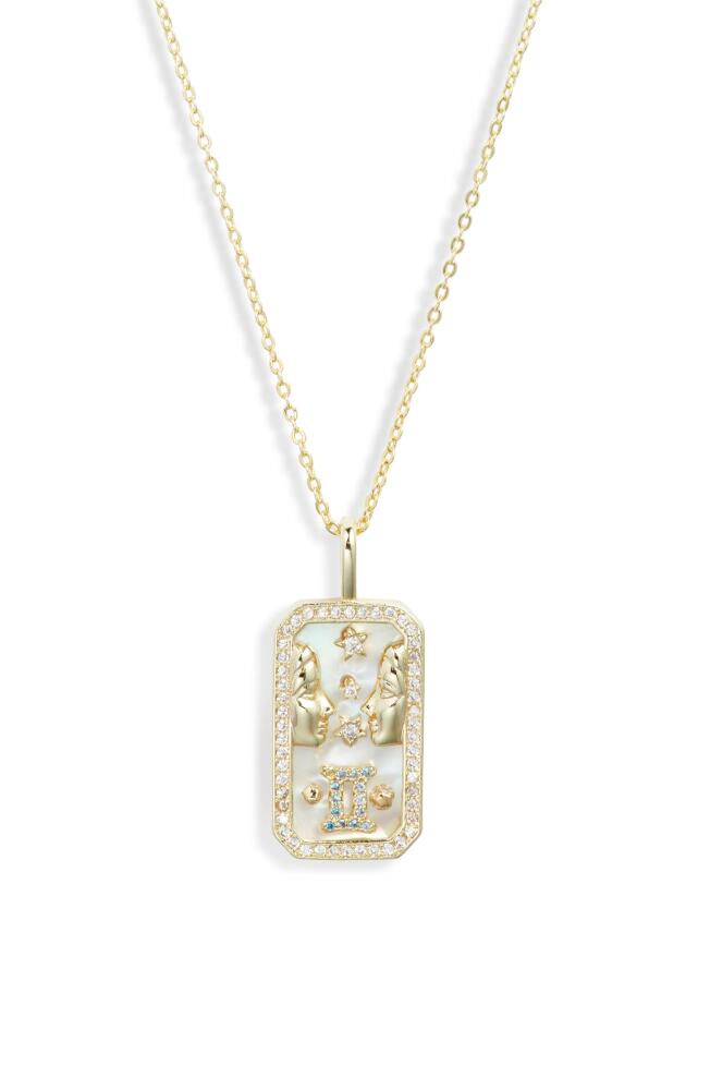 Melinda Maria Zodiac Pendant Necklace in Gold-Gemini Cover