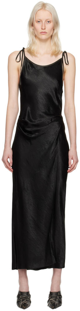 Acne Studios Black Wrap Maxi Dress Cover