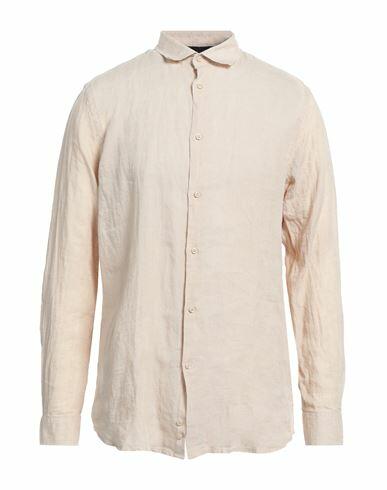 John Richmond Man Shirt Beige Linen Cover