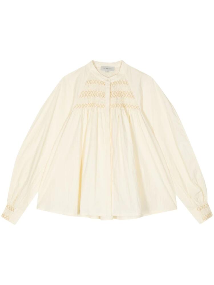 Lee Mathews Capri smocked blouse - Neutrals Cover