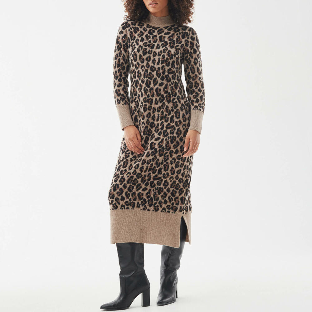 Barbour International Agusta Leopard-Intarsia Midi Dress Cover