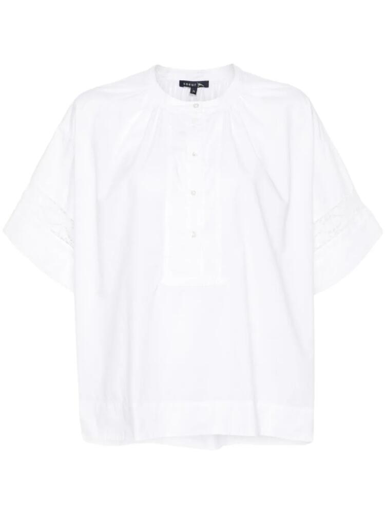 Soeur Albane crochet-trim shirt - White Cover