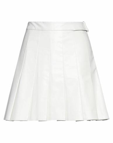 Kassl Editions Woman Mini skirt Off white Cotton, Polyurethane, Elastane Cover