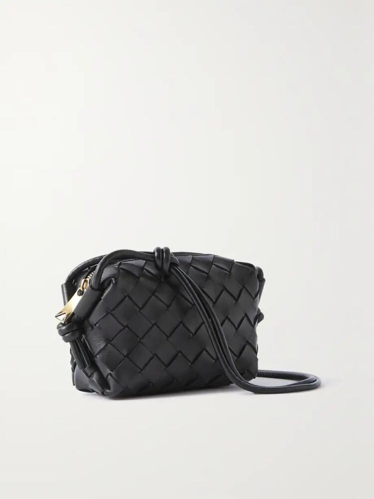 Bottega Veneta - Loop Candy Intrecciato Leather Shoulder Bag - Black Cover