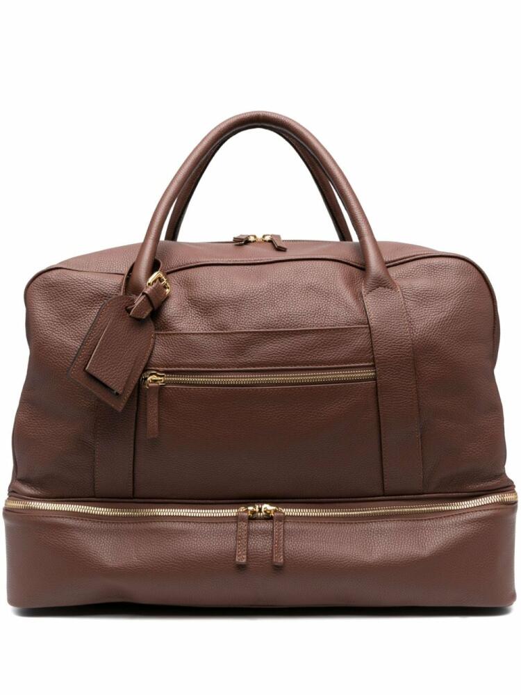 Eleventy pebbled leather holdall - Brown Cover