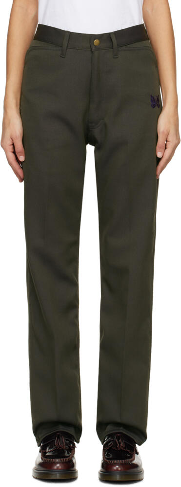 NEEDLES Khaki Straight Trousers Cover