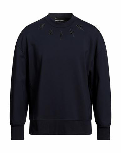 Neil Barrett Man Sweatshirt Navy blue Viscose, Polyamide, Elastane Cover