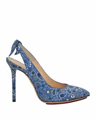 Charlotte Olympia Woman Pumps Blue Textile fibers Cover