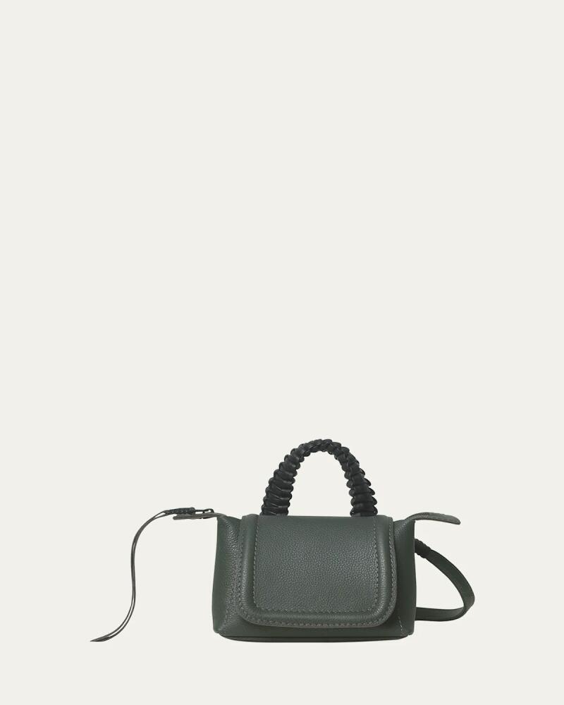 Callista Mini Grained Leather Top-Handle Bag Cover