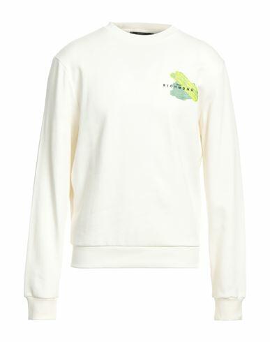 John Richmond Man Sweatshirt White Cotton, Polyester Cover