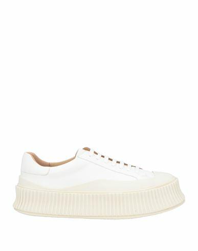 Jil Sander Woman Sneakers Ivory Leather Cover