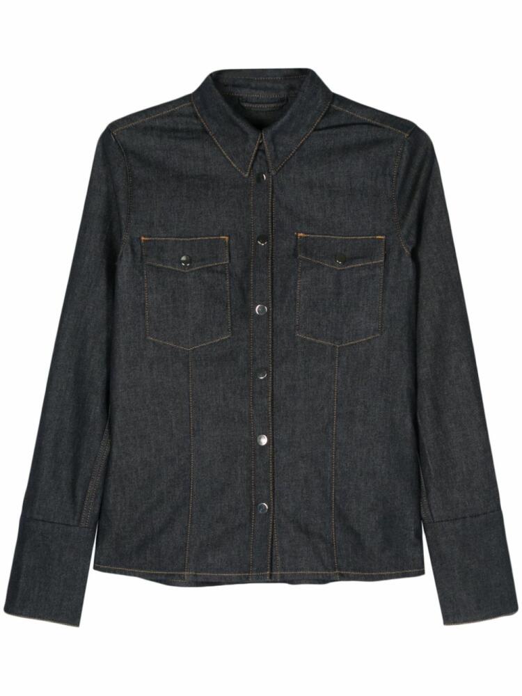 BOSS stretch-cotton denim shirt - Blue Cover