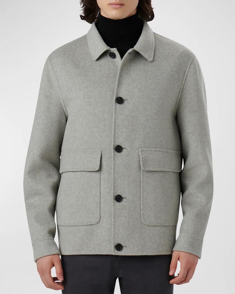 Bugatchi Men's Full-Button Wool Jacket Cover