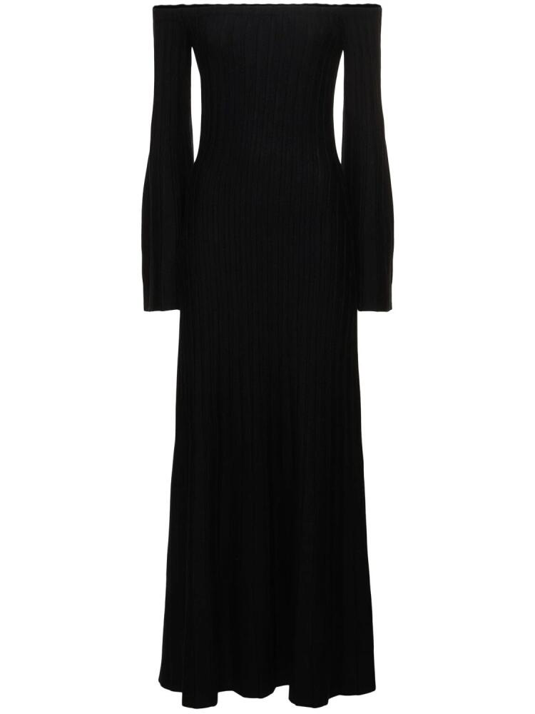 GABRIELA HEARST Menil Wool Blend Rib Knit Midi Dress Cover