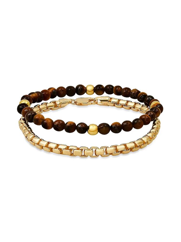 Anthony Jacobs Men's 3-Piece Beaded Bracelet Set Cover