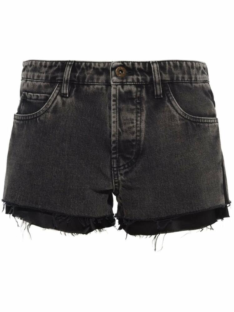 Miu Miu freyd-edge denim shorts - Black Cover