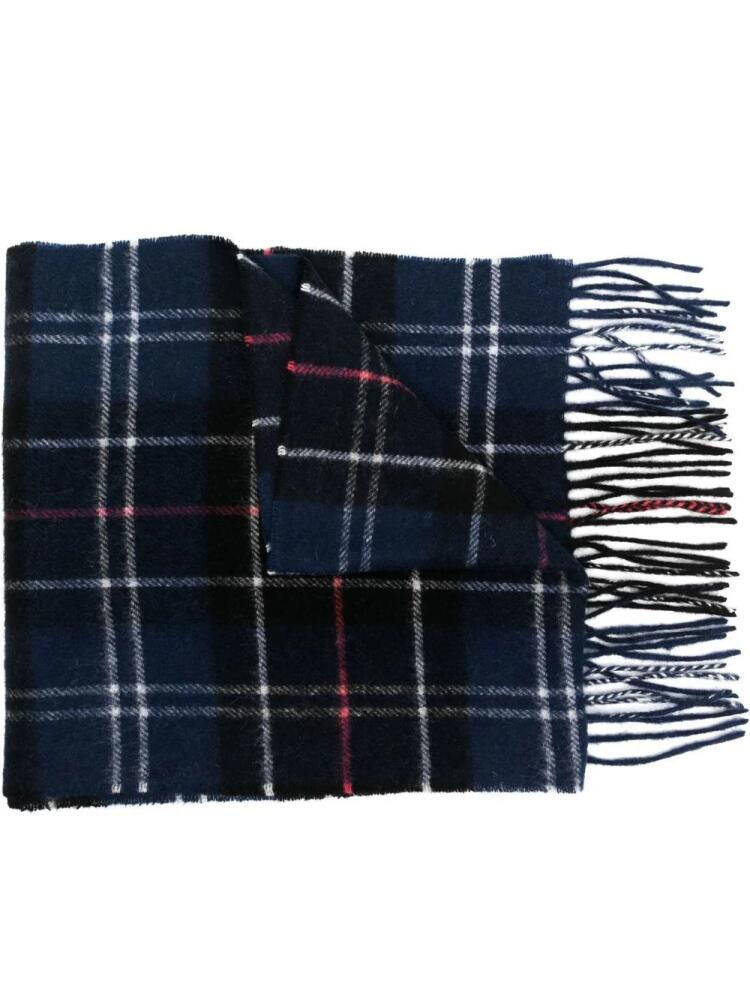 Barbour tartan check print scarf - Blue Cover