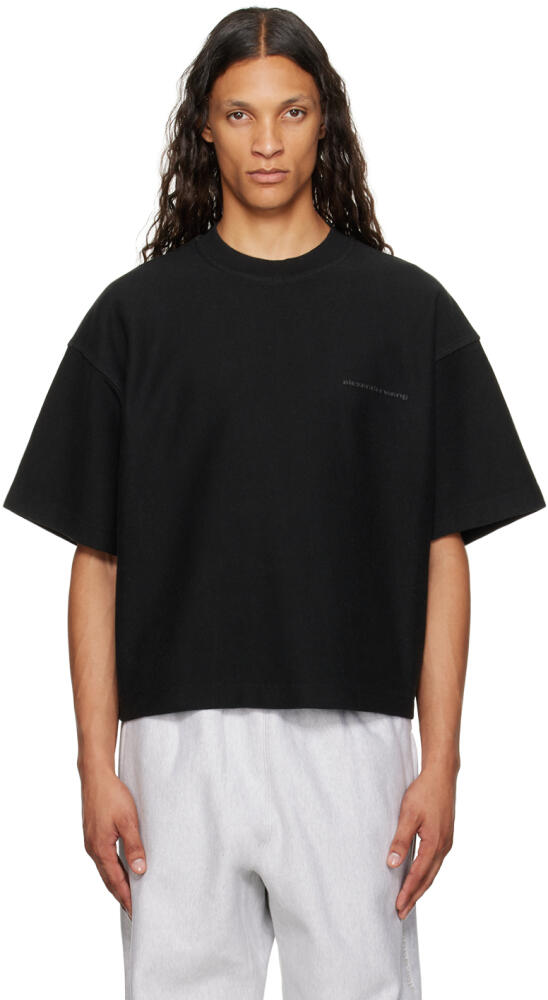 Alexander Wang Black Puffed Logo Oversize T-Shirt Cover