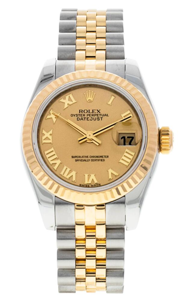 Watchfinder & Co. Rolex Preowned Datejust Lady Bracelet Watch, 26mm in Champagne Cover