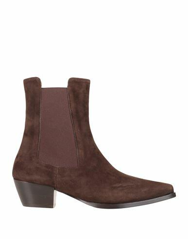 L'arianna Woman Ankle boots Dark brown Soft Leather Cover