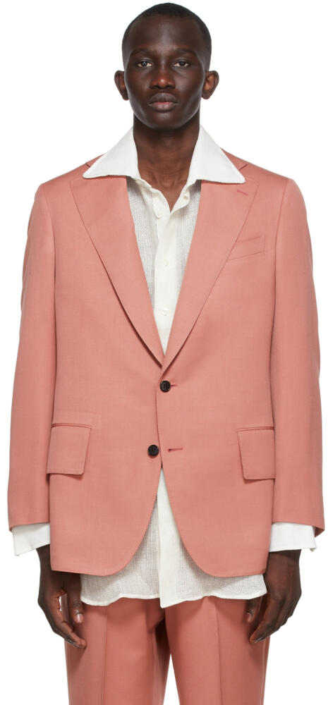 Factor's SSENSE Exclusive Red Gabardine Single Breasted Jacket Cover