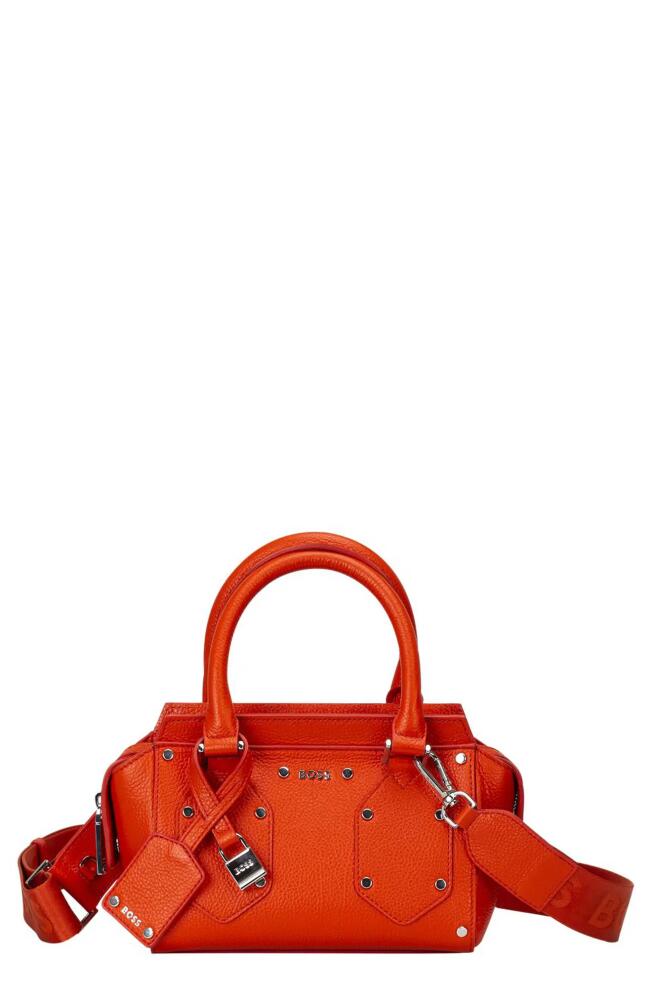 BOSS Mini Ivy Leather Crossbody Bag in Bright Orange Cover